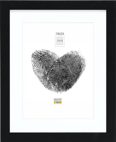 Deknudt Frames fotolijst - zwart met passe-partout - 13x18 / 18x24 cm