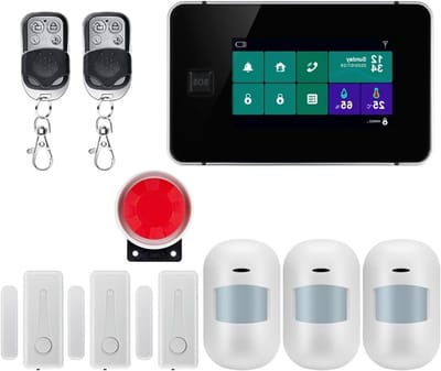 Alarmsysteem Huis - Beveiligingssysteem GSM - Huis Beveiligen - 100 Sensoren Uitbreidbaar - 22.9 x 12.7 x 12.7 cm - Wit