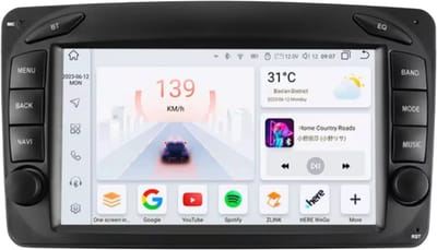 Autoradio met bluetooth - Carplay - Voor Mercedes Benz CLK W209, C-W203, G-W463, W208, A-W168, Viano, Vito, Vaneo - Geschikt voor Apple en Android - Stereo - Navigatie - Navigatiesysteem auto - 4GB 32GB
