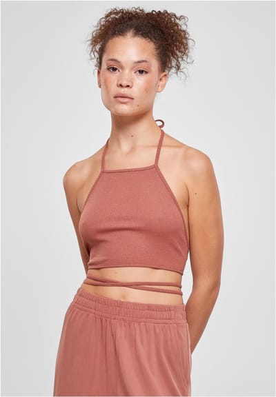 Urban Classics - Rib Trapeze Crop top - 3XL - Oranje
