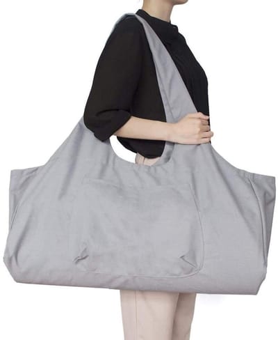 JHUBERS- Yogamat Tas Grote Capaciteit - Multifunctionele Sporttas - Draagtas met Zijvak - Geschikt voor Meeste Matmaten - Lichtgewicht en Duurzaam - 74 x 23 x 30 cm