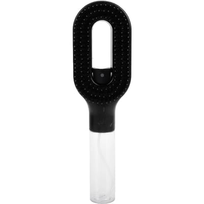 Haarborstel Mist Spray 2-in-1 Herbruikbare Haarborstel met Waternevel Spray voor Pluiscontrole Antistatisch Vermindert Klit Black