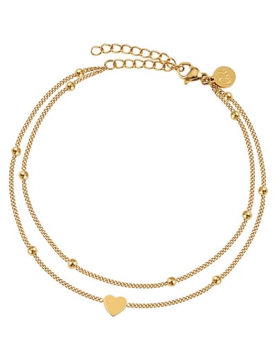 good.designs Enkelketting met hartvormig hangertje