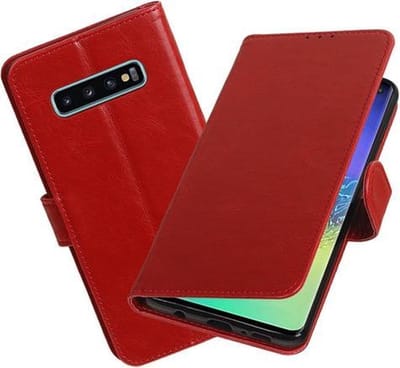 Motief Bookstyle Hoesje voor Samsung Galaxy S10 Plus Rood