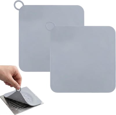 Anti-geurafvoerafdekking 20 x 20 cm - siliconen - vierkant - voorkomt geurtjes in badkamer - ShopVlot
