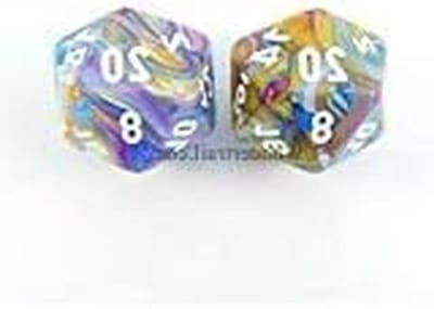 Feestelijke D20 Dobbelstenen - Twintigzijdig spel RPG dobbelstenen - Tabletop rollenspellen - Afgeronde hoeken - 16mm - Meerkleurig