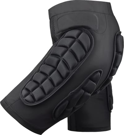Beschermbroek gevoerde bescherming shorts voor heupen billen en stuitbeen - snowboardshorts dames en heren - 3D-gevoerde bescherming snowboarden skiën skaten