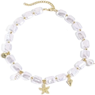 Dames Ketting - Parel Design - Bedels - Speels en Trendy