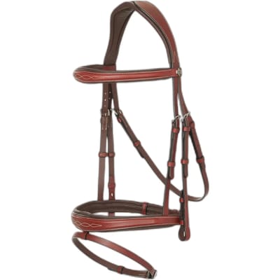 LeMieux Kudos Wedstrijd Flash Hoofdstel Cob Chestnut/Zilver