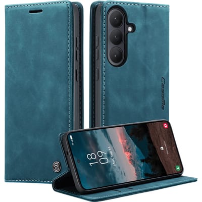 Caseme Samsung Galaxy S26 Plus Business Bookcase Hoesje Blauw