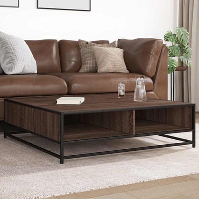 Salontafel - Bijzettafel - Woonkamer Inrichting - Met Opbergruimte - 60 x 100 cm - Sonoma Eiken