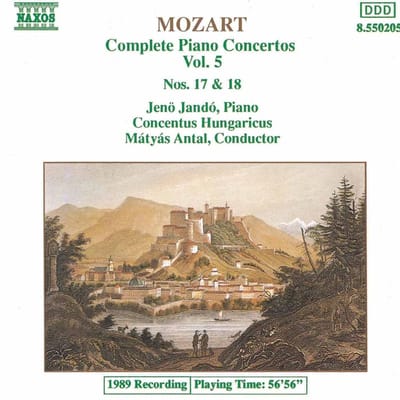 Jenö Jandó, Concentus Hungaricus, Mátyás Antal - Mozart: Complete Piano Concertos Vol. 5 - Nos. 17 And 18 (CD)