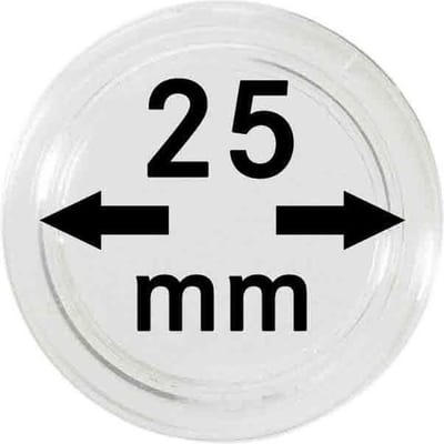 Lindner Hartberger muntcapsules Ø 25 mm (10x) voor penningen tokens capsules muntcapsule
