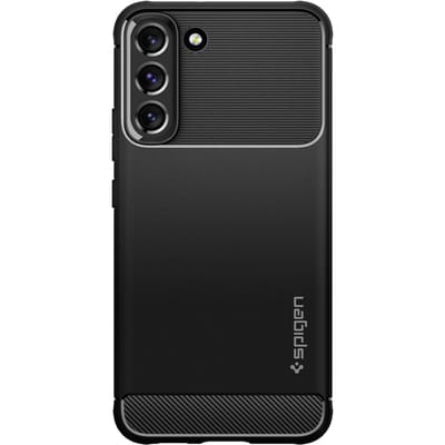 Spigen Rugged Armor Backcover voor de Samsung Galaxy S22 - Zwart
