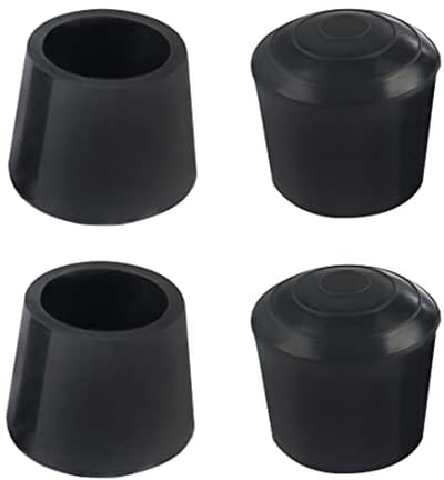 Rubberen Stoelpootdoppen - 4 Stuks Zwart - 19 mm en 3/4 Inch - Bescherming voor Meubels