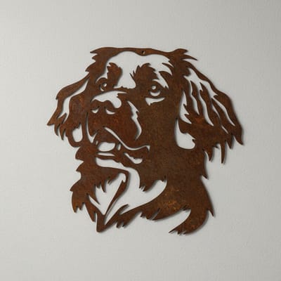 Metalen Hond - Friese Stabij- Wanddecoratie Cortenstaal