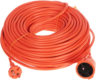 BLOW Tuinverlengkabel - 50m - PVC - 2x1.5mm² - H05VV-F2 - Niet Geaard - Oranje