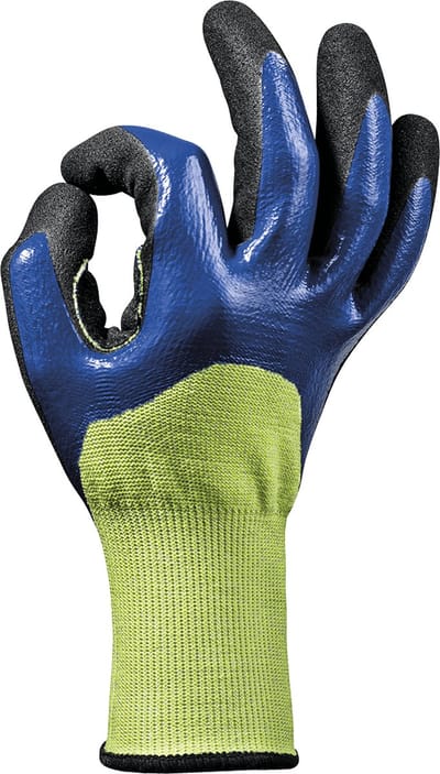 SIR SAFETY PALM SHIELD Werkhandschoenen Geel Tuinhandschoenen - Nitril - Versterkte Duim Antislip Ademend - 12 Stuks
