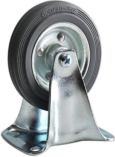 Benson Bokwiel - 100 mm - Slijtvast rubber - 70 kg draagvermogen - 4 stuks