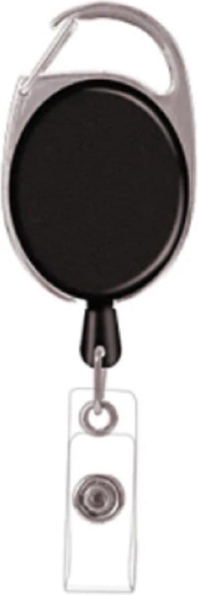 Badgehouder - Trekkoord sleutelhanger – zusterhorloge – verpleegster trekkoord – zwart – I-deLuxe verpakking