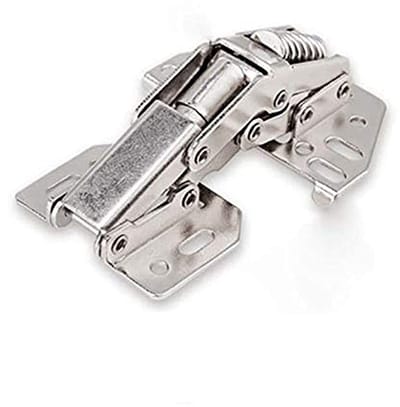 Dailygoods- Wandkastdeurscharnier Roestvrij Staal - Klapdeur - Vleugeldeurscharnier - Hydraulische Demping - Deurscharnierverbinding - Geschikt voor Deurdikte 14-25 mm - Deurscharnier