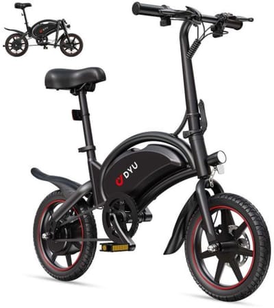 DYU D3F(S) - Elektrische fiets - Elektrische stadsfietsen - 16 inch - 36V 10AH - Met trapondersteuning - Schokabsorptie - elektrische vouwfiets