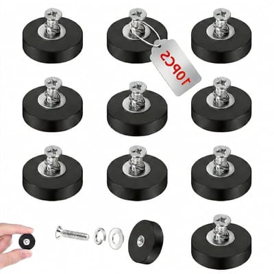 Set van 10 Neodymium Magneten 22 mm, Antislip voor Voertuigen en Bevestigingsgereedschap, Sterke Magnetische Kracht