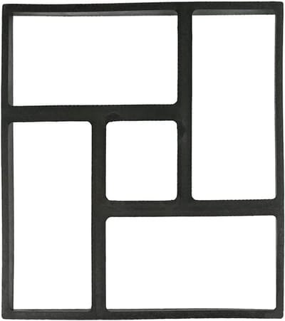 Betonvorm - Tuinbestrating mal - Doe-het-zelf paden - Herbruikbaar plastic - 40 x 40 cm - Zwart