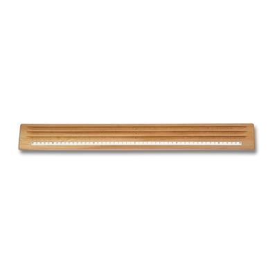 Kralensorteerbord, gemaakt van hout, met drie groeven en een meetindicator van 25 - 0 - 25 cm