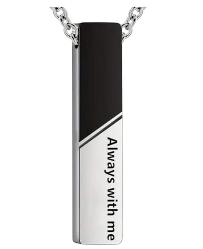 Rechthoekige Ashanger Always With Me - Zilverkleurig - Inclusief Mini Trechter - Bijoux by Ive