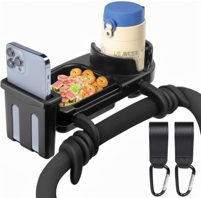 Universele Kinderwagen Snackhouder met Bekerhouder en Telefoonhouder