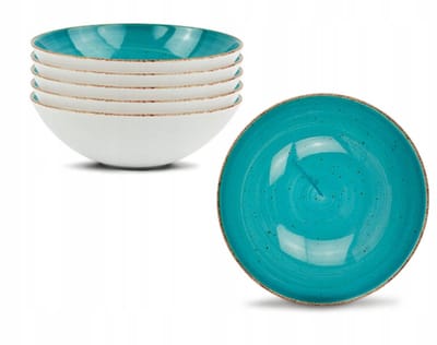 LUBIANA BOSS Diepe Borden 18cm - 6 stuks - Zeegroen Porselein