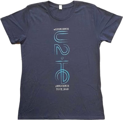 U2 - I+E 2018 Tour Dates Dames T-shirt - S - Blauw