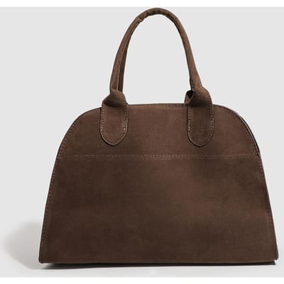 Retro Suède Aktetas Tas voor Dames In Herfst en Winter Getextureerde Handtas Schoudertas Modieuze Pendel Tote Tas voor Dames brown