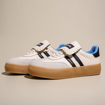 Leren Retro Duitse Trainingsschoenen Damesschoenen Forrest Gump Schoenen Lente Nieuw Veelzijdige Dikke Zool Schoenen Casual Sportschoenen 40 white
