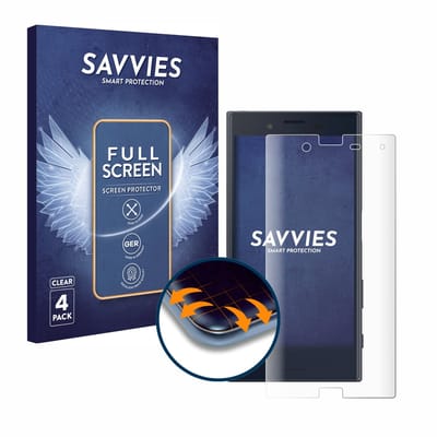 Savvies - Screenprotector voor Sony Xperia X Compact - Folie Beschermfolie transparant volledig dekking 4 Stuks