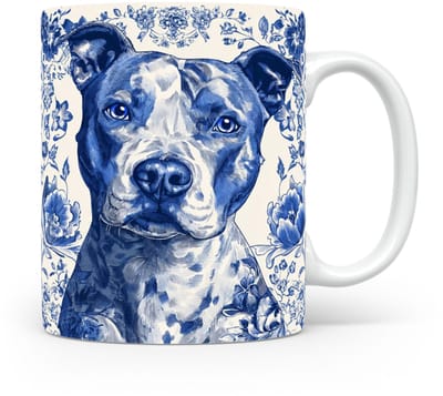 Mok Bull terrier Beker voor koffie of tas voor thee, cadeau voor dierenliefhebbers, moeder, vader, collega, vriend, vriendin, kantoor, opa, oma, hond, kerst, sinterklaas, verjaardag