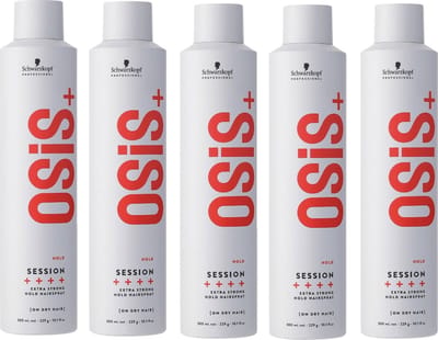 5x Schwarzkopf Osis Session Hairspray 500ml