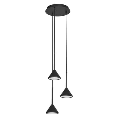 OSRAM Decor FuJi, decoratieve hanglamp, 3-lamps, PL, 13W, 500lm, 3000K, 930 warm wit, niet dimbaar IP20, zwart, staal, 290 mm, lamp niet vervangbaar