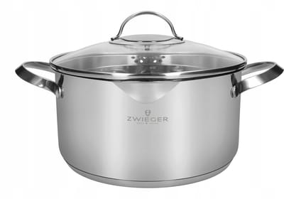 Zwieger Veron Kookpan met Deksel - 24 cm, 5.6L, RVS