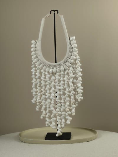 Blitzdeco - Schelpen Kraag - Storm - Handgemaakt - Wit - Tribal Chic
