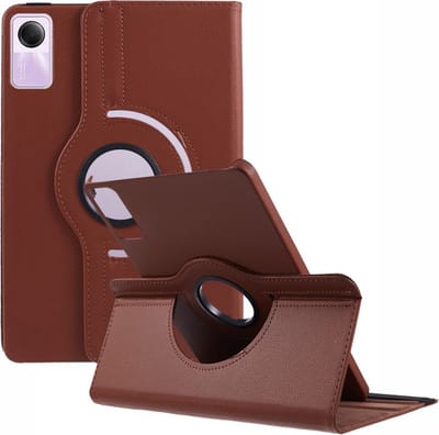 Coverup Tablethoes geschikt voor Xiaomi Redmi Pad SE (11 inch) Hoesje - 360° Rotating Book Case - Bruin