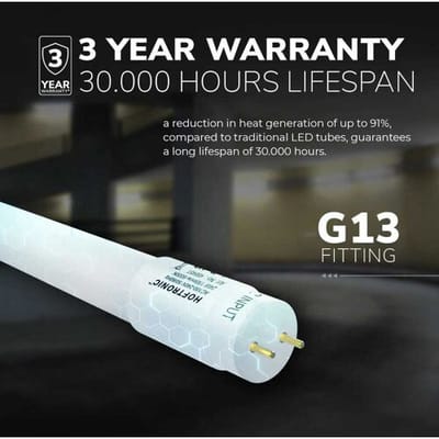 HOFTRONIC Ecoseries - LED TL armatuur 120cm dubbel IP65 - 4000K - 36 Watt 7200lm (200lm/W) - Flikkervrij koppelbaar - T8 G13 fitting -  Incl. 2x LED
