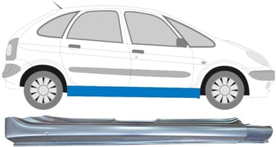 Volledige dorpel voor Citroen Xsara Picasso 1999-2012 / Rechts