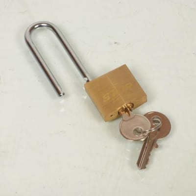 Hangslot lang hoge beugel Star Locks messing behuizing voor afsluiting vergrendeling