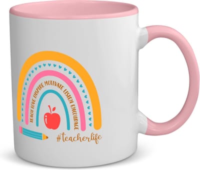 Akyol - docent cadeau - koffiemok - theemok - Docent - meester en juffen cadeau - de beste leraar/lerares - verjaardagscadeau - verjaardag - cadeau - afscheidscadeau - roze - leuke cadeau - kado - gift - juffendag - meesterdag - 350 ML inhoud