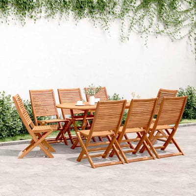 vidaXL Opklapbare stoelen, 8 stuks, 51x66x95 cm, massief acaciahout.
