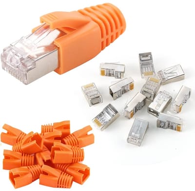 SPHProducts - CAT6 RJ45 Connectors - Metaal Beschermd - Geoptimaliseerd voor Ethernet - 12x Aansluitingen - Netwerk Kabel - Hoge Snelheid - Geschikt vo...