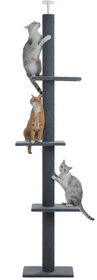 Geargalaxy Hoge Kattenboom - Krabpaal - Kattenklimboom - Kattenspeelgoed - Krabtoren - Krabmeubel - Klimtoren voor Katten - 3 Niveaus