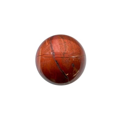 Edel-gedenk-steen Bol 60mm, Jaspis rood